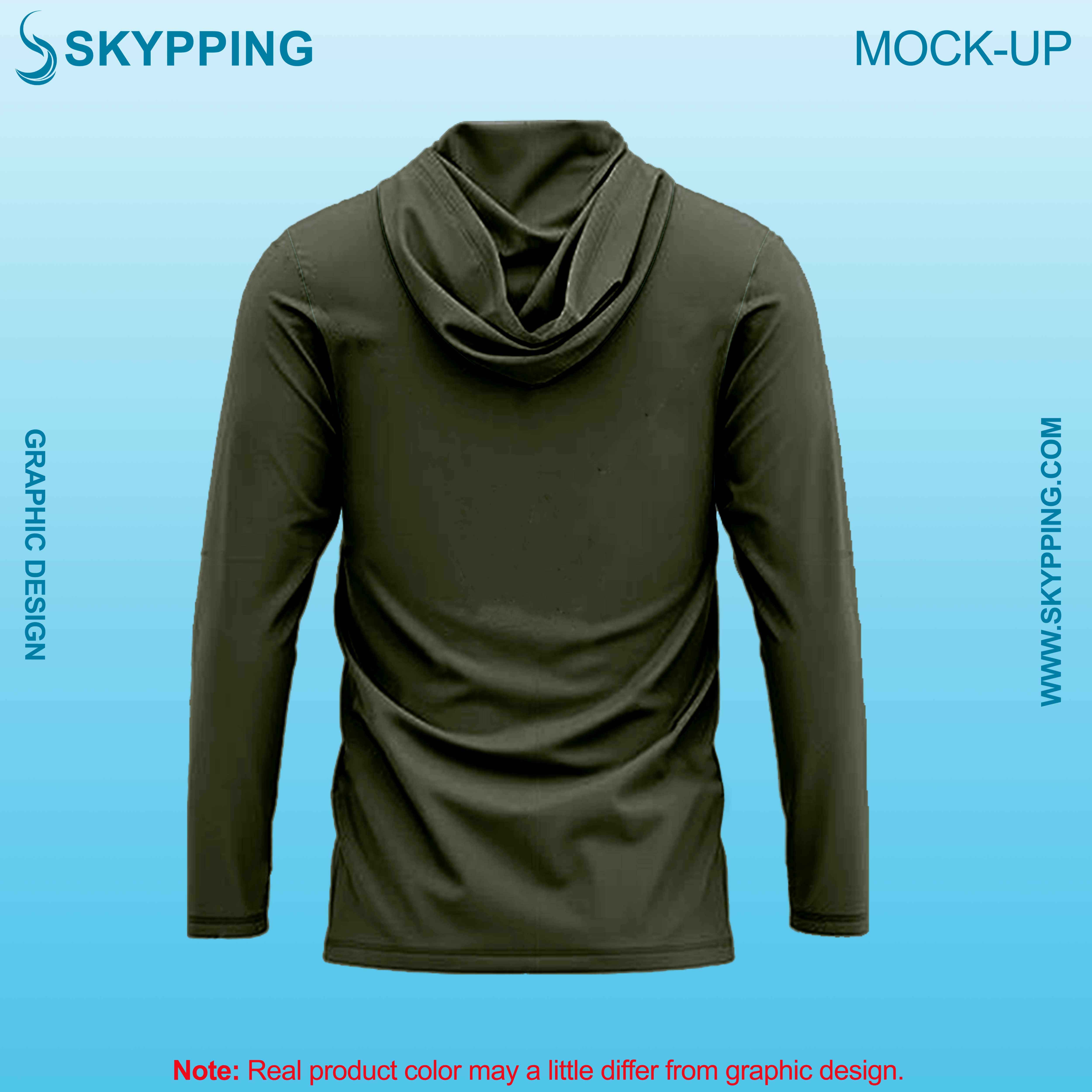 Hooded Long sleeve set-in style round neck t-shirts for men